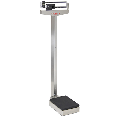 GRAHAM-FIELD Stainless Steel Physician's Scale, Weigh Beam, 400 lbx4 oz, Height Rod 439S